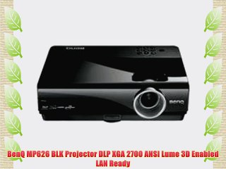 BenQ MP626 BLK Projector DLP XGA 2700 ANSI Lume 3D Enabled LAN Ready