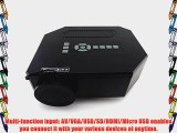 Amoker UC30 100 150 Lumens HDMI Portable Mini LED Projector Home Cinema Theater AV/VGA/USB/SD/Micro