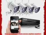 Zmodo 4CH 720P PoE NVR HD Security Camera System with 4 Indoor/ Outdoor Night Vision 720P Security
