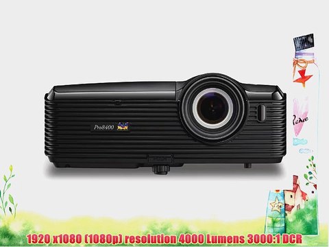 ViewSonic PRO8400 1080p DLP Installation Projector - 4000 Lumens 3000:1 DCR Dual HDMI 20W Speakers