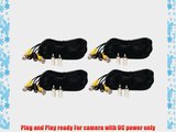 VideoSecu 4 Pack 50ft Feet Pre-made All-in-One Video Power Cables Security Camera Wires for
