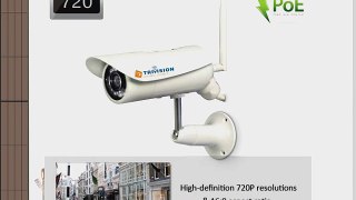 TriVision NC-326PW HD 720P Wireless Bullet Outdoor IP Security Camera Waterproof Wi-Fi POE