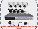 iPower Security SCCMBO0009-500G 8 Channel 500GB HDD Full D1 DVR Security Surveillance System