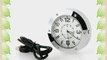 Amzdeal Metal Silver Table Clock Style Hd DVR Recorder Camcorder Spy Hidden Camera
