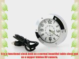 Amzdeal Metal Silver Table Clock Style Hd DVR Recorder Camcorder Spy Hidden Camera