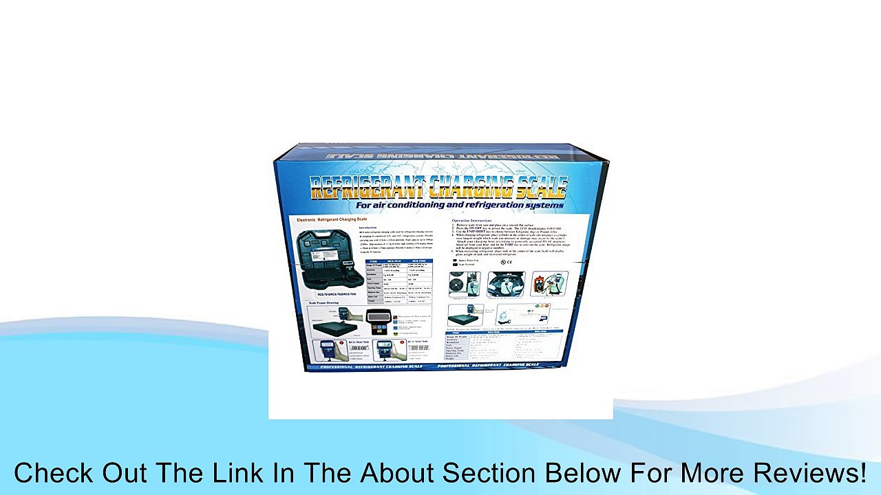 Generic Digital Refrigerant Electronic Charging Scale 220 lbs HVAC Electronic Charging Meters Color Black Review