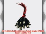 100 Pack Male Red Black DC Power Pigtails Adapter CCTV DVR Camera Lead Plug Cord