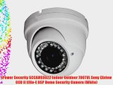 iPower Security SCCAME0022 Indoor Outdoor 700TVL Sony EXview CCD II Effio-E DSP Dome Security