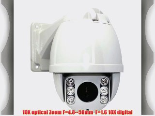 10 Times Zoom IR High Speed CCTV Outdoor/Indoor Dome Security PTZ Camera - 1/3 Sony Exview