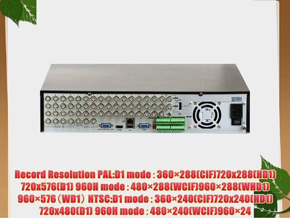 Professional Surveillance Security Camera 32 Channel H.264 960H Realtime DVR with 1TB Hard