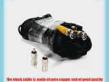 Masione 4PACK 66 Feet Video Power Security Camera Cable with BNC RCA Connector wire cord for