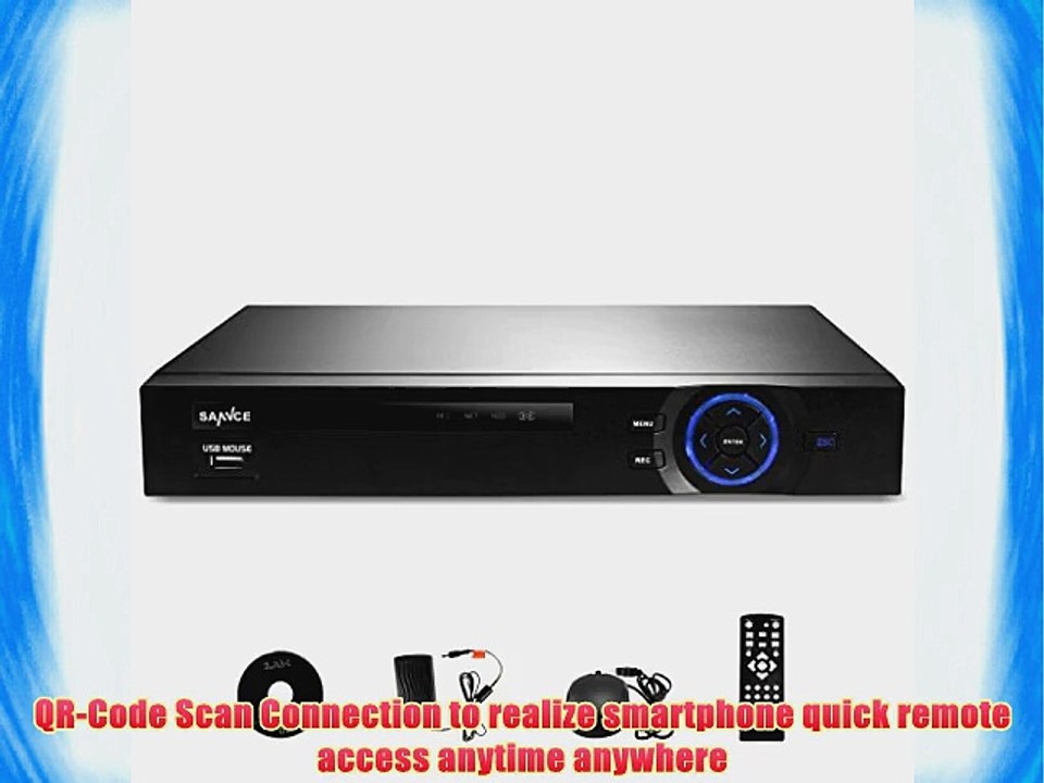 SANNCE? 8CH CCTV Video DVR QR Code Scan Easy Setup Security Camera System with HDMI Video Output