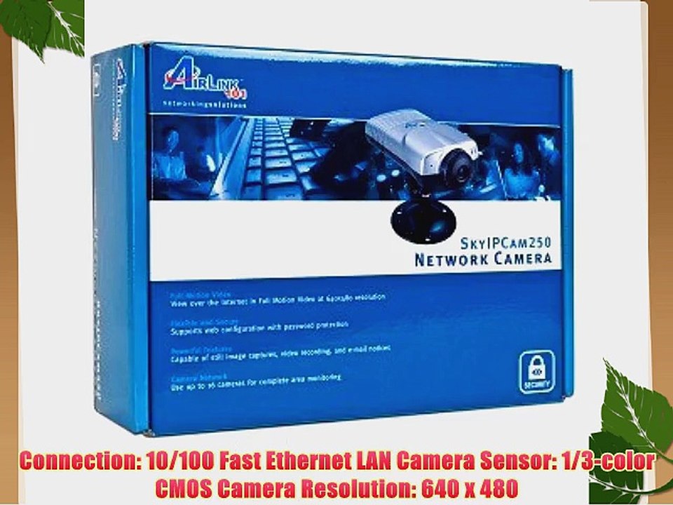 AirLink101 SkyIPCam AIC250 Remote Network Color Camera - Record Videos Snapshots