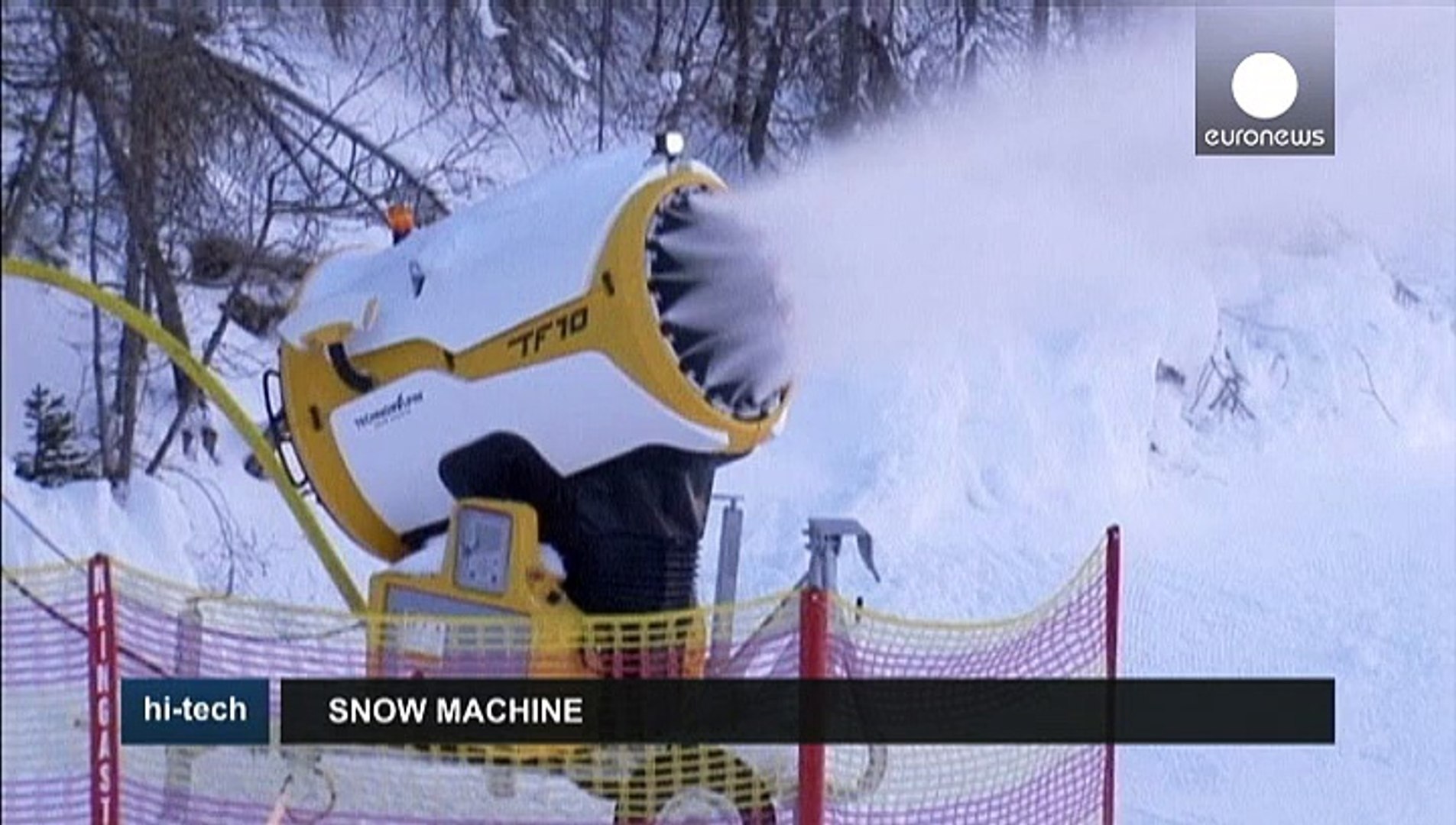Il cannone che spara neve anche se ci sono 15 gradi - Video Dailymotion