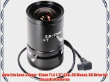 Auto Iris Lens 2.8mm~12mm F1.4 1/3 CCD CS Mount DC Drive for Security Cameras