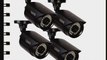 Q-See QM9702B-4 High-Resolution 960H/700TVL Weatherproof Cameras with 100-Feet Night Vision