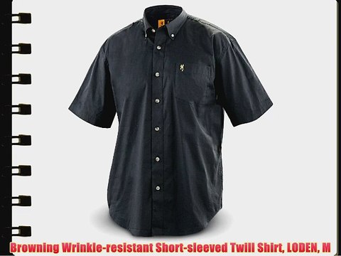 Browning Wrinkle-resistant Short-sleeved Twill Shirt LODEN M