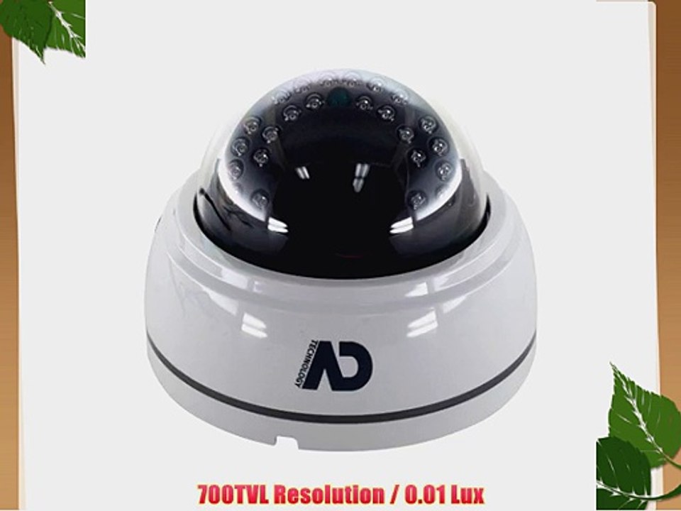 Sony 1/3 NEXT NIC CCD 700TVL 3.6mm Fixed Lens Night Vision Color Camera Compatible with Lorex