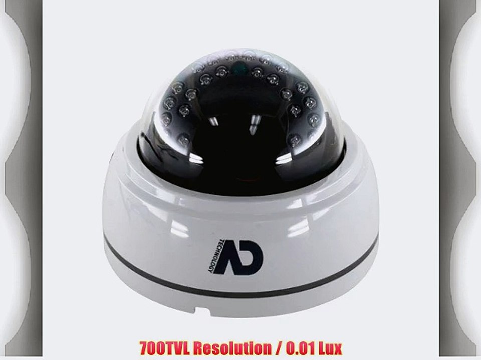 Sony 1/3 NEXT NIC CCD 700TVL 3.6mm Fixed Lens Night Vision Color Camera Compatible with Swann