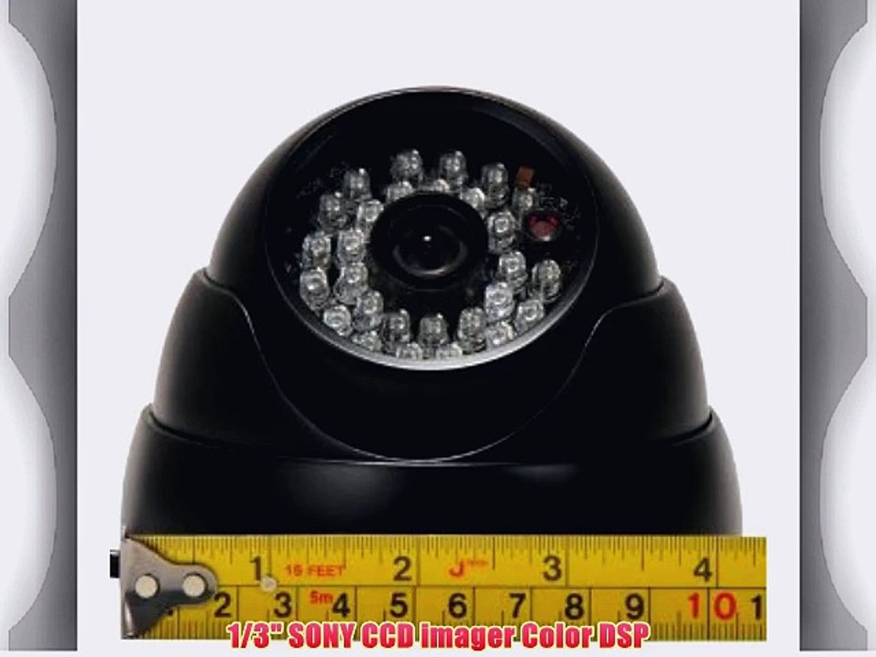 VideoSecu Day Night Vision Outdoor IR CCTV Dome Surveillance Security Camera Built-in 1/3 SONY
