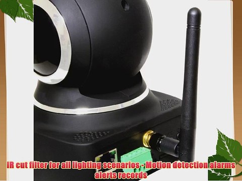 Polaroid IP300B wireless IP Network Security Camera Pan and Tilt IR-cut Filter Black - 8 Pack