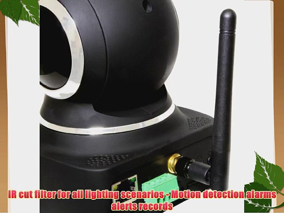Polaroid IP300B wireless IP Network Security Camera Pan and Tilt IR-cut Filter Black - 8 Pack