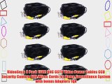 VideoSecu 8 Pack 150ft BNC CCTV Video Power Cables CCD Security Camera DVR Wires Cords for