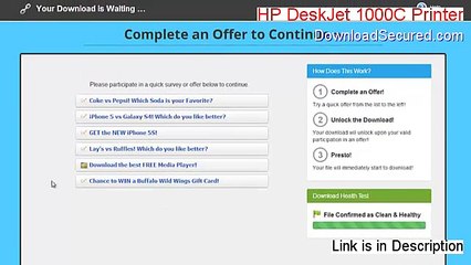 HP DeskJet 1000C Printer Free Download [hp deskjet 1000 printer j110 series windows 8]