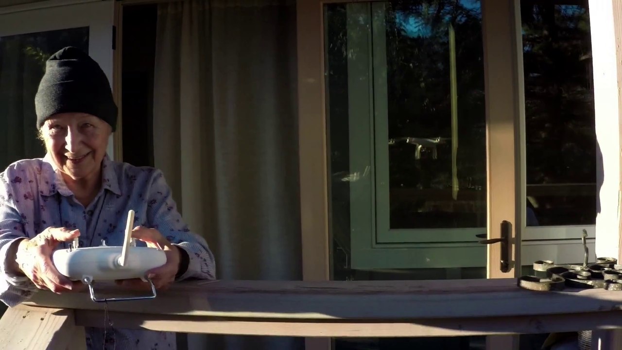 91-year-old Grandma using a drone and GoPro is epic