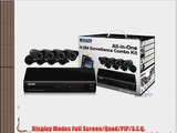 KGUARD All-In-One Surveillance Combo Kit 4 Channel H.264 DVR with 4 CMOS Cameras (OT401-4CW134M-500G)