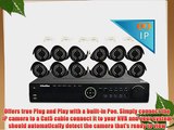 LaView LV-KN996P1612A4-T3 Premium IP 16 Channel Security System with 12 IP 1080P Security Cameras