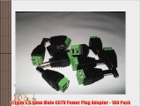 2.1mm x 5.5mm Male CCTV Power Plug Adapter - 100 Pack