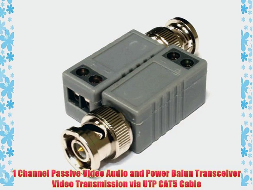 (20) Pieces of 1 Channel Passive CCTV Camera BNC Video Balun Transceiver for Security Camera
