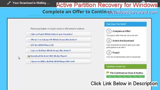 Active Partition Recovery for Windows Download Free (Free of Risk Download 2015)