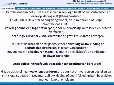 Logo op kleding borduren in Deventer