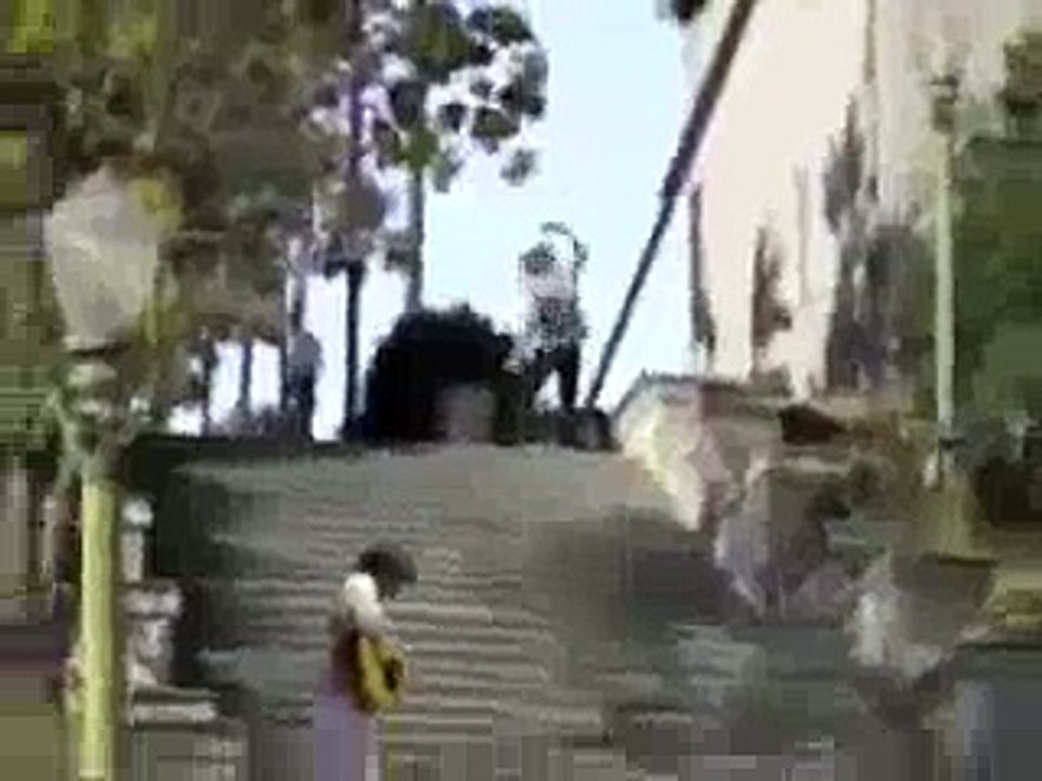 Drunk Man Fall From Road Stair(funny video)