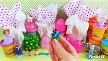 Minnie Kinder surprise eggs Peppa pig Frozen MLP Play doh egg