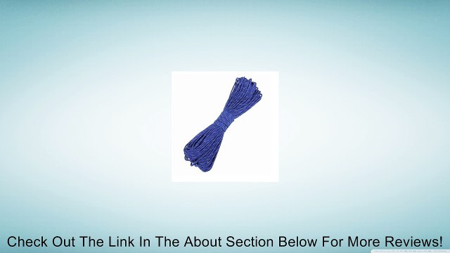 BLUE 50 ft 550lb 7 Strand Reflective Parachute Cord Rope / Outdoor Core Camping Hiking Survival Emeregency Gadget Item Product Store Shop Extension Duty Good Rugged Fishing Garden Home Patio Trekking Stuff Hiker 550 Bracelet Strength Tent Holding Shock St