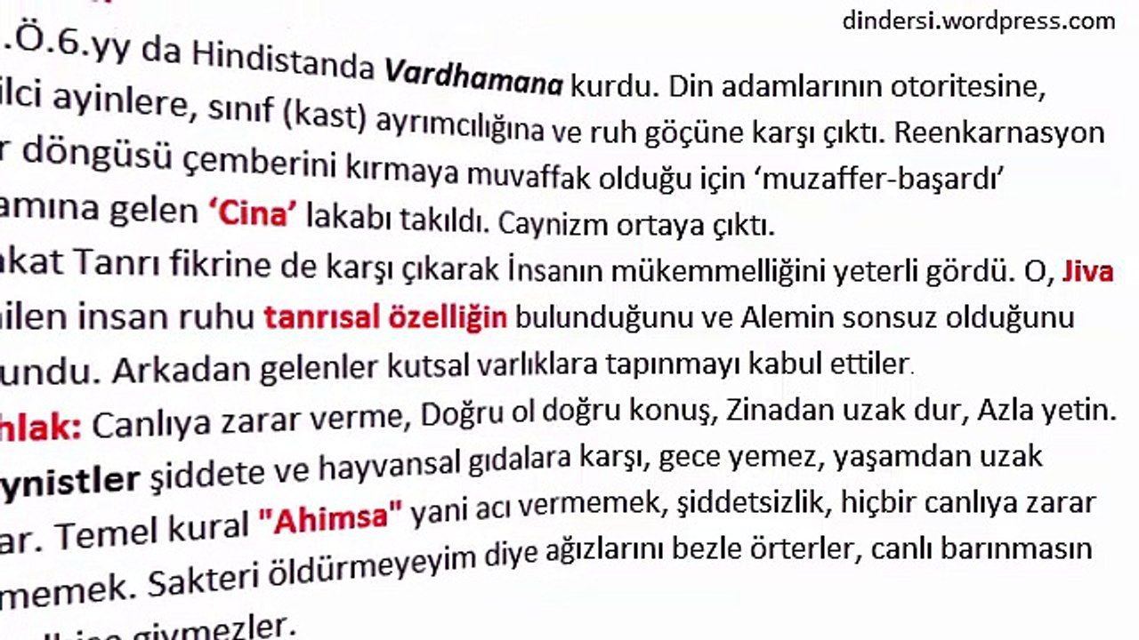 12.sınıf 7.ünite Hint ve Çin Dinleri dindersi.wordpress.com