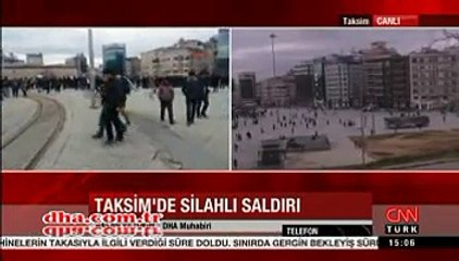 Taksim Meydanı'nda Polise Silahlı Saldırı