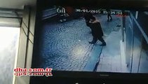 Taksim'de Saldırgan Kadının Kaçış Anı Güvenlik Kamerasında