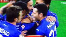 Fiorentina v Udinese - Juan Cuadrado Goal & Celebration