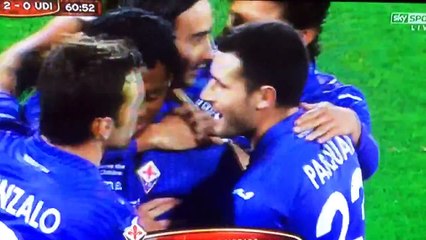 Fiorentina v Udinese - Juan Cuadrado Goal & Celebration
