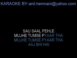 SAU SAAL PEHLE KARAOKE WITH FEMALE VOCAL-MD.RAFI-LATAJI