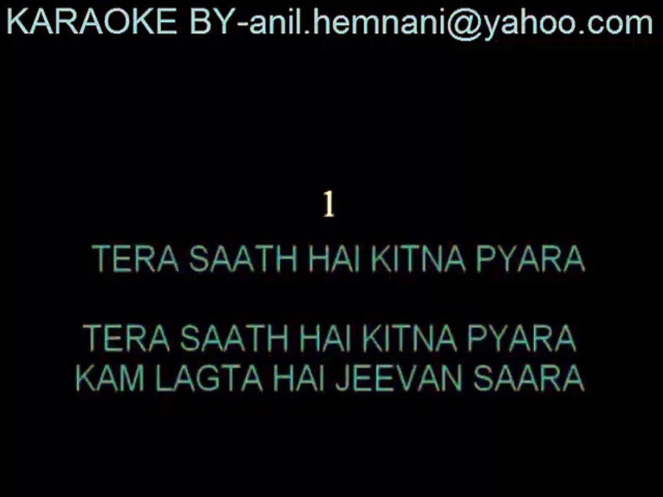 TERA SAATH HAI KITNA PYARA KARAOKE WITH FEMALE VOCAL-JAANBAAZ