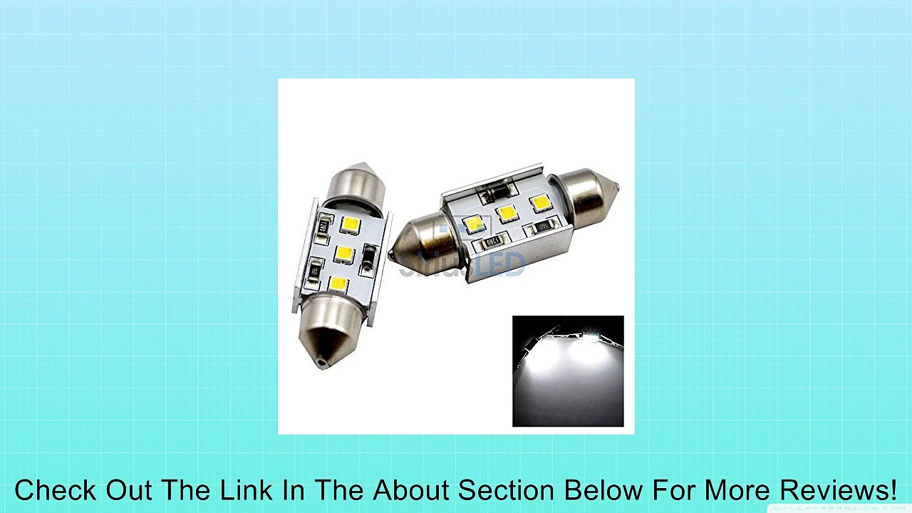 Error Free Canbus 36mm 3w Samsung LED Festoon License Plate Map Dome Interior Light Bulbs Review