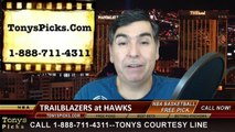 Atlanta Hawks vs. Portland Trailblazers Free Pick Prediction NBA Pro Basketball Odds Preview 1-30-2015