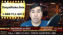 Miami Heat vs. Dallas Mavericks Free Pick Prediction NBA Pro Basketball Odds Preview 1-30-2015