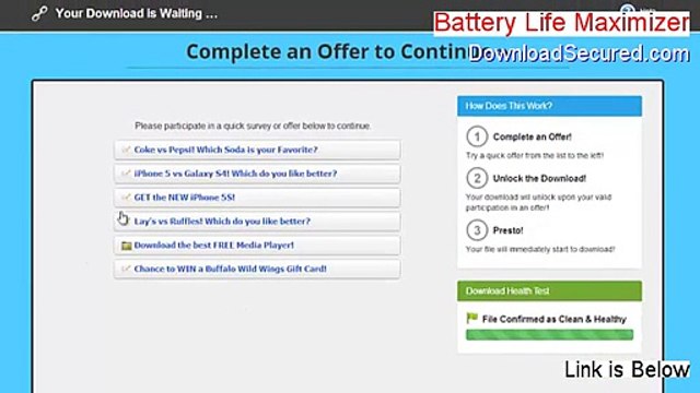 Battery Life Maximizer Serial (Free of Risk Download 2015)
