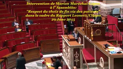 Marion Maréchal-Lepen - Intervention Assemblée sur loi fin de vie rapport LeonettiClayes